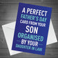 Funny Fathers Day Card From Son Bought By Daughter In Law