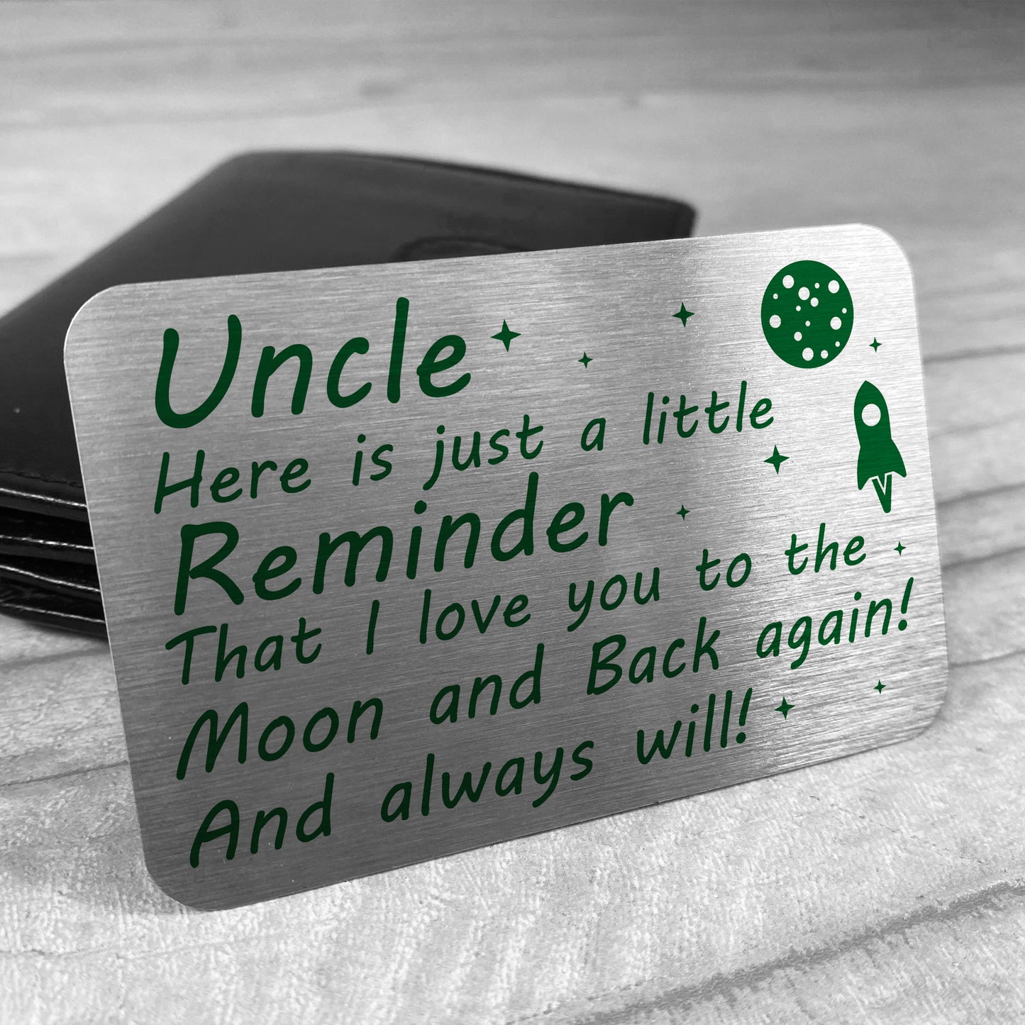 Metal Wallet Card Gift For Uncle Novelty Christmas Birthday Gift