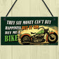 Funny Motorcycle Sign Novelty Motorbike Decor for Garage