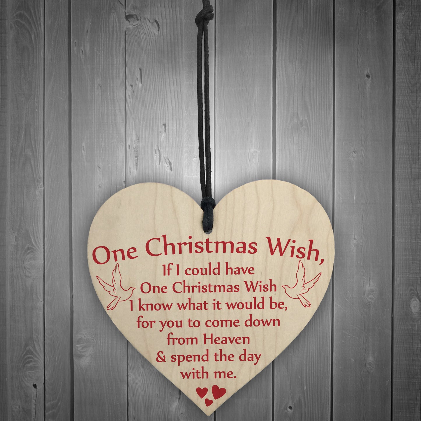 One Christmas Wish Tree Memorial Gift Memory Hanging Plaque