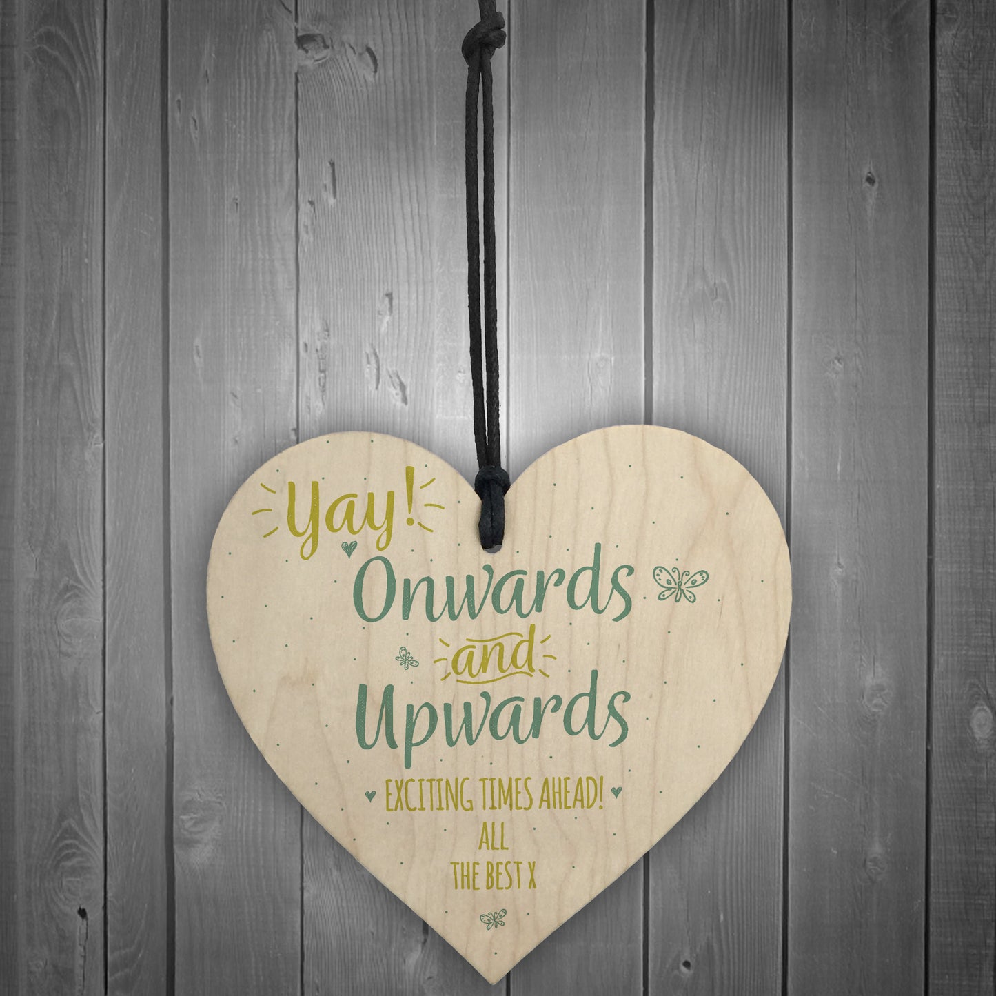 Good Luck Friend Friendship Colleague Leaving Job Gift Wood Hear