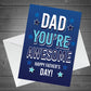 Dad Fathers Day Card From Daughter Son Novelty Fathers Day Card