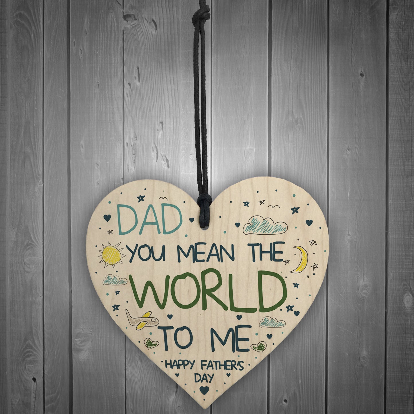 FATHERS DAY GIFTS Wooden Heart Dad Daddy Gift From Daughter