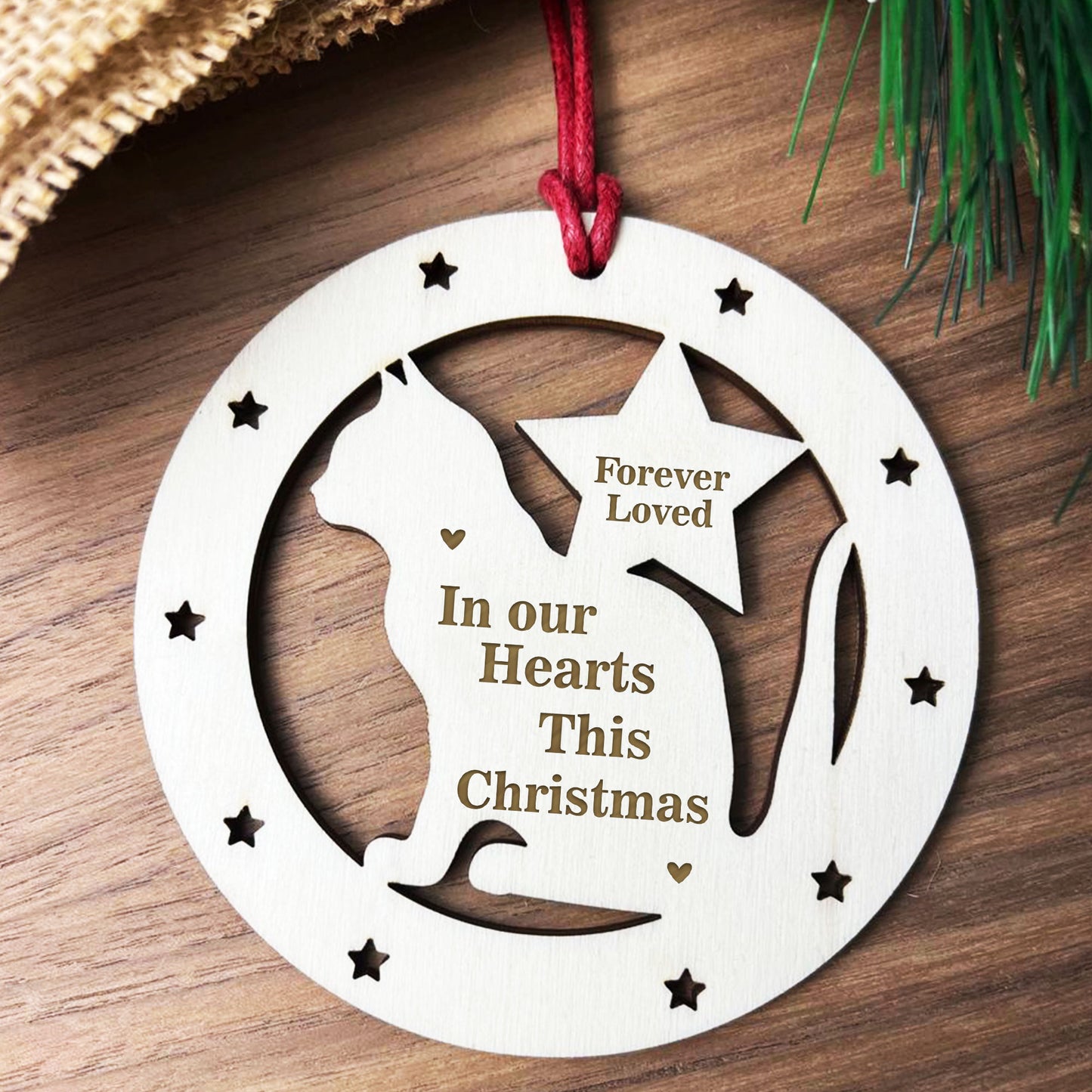 Memorial Gift For Cat Christmas Tree Decoration Remembrance