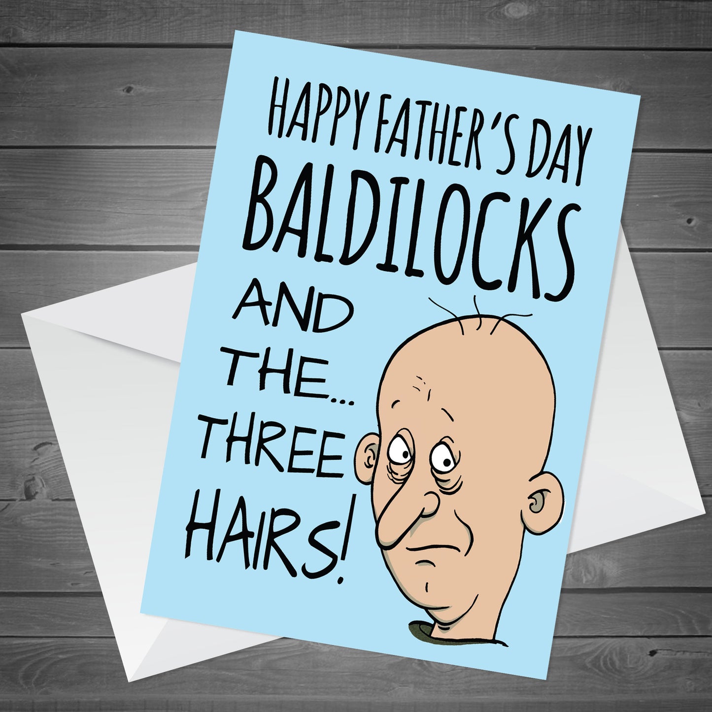 Funny Rude Fathers Day Bald Card For Dad From Daughter Son