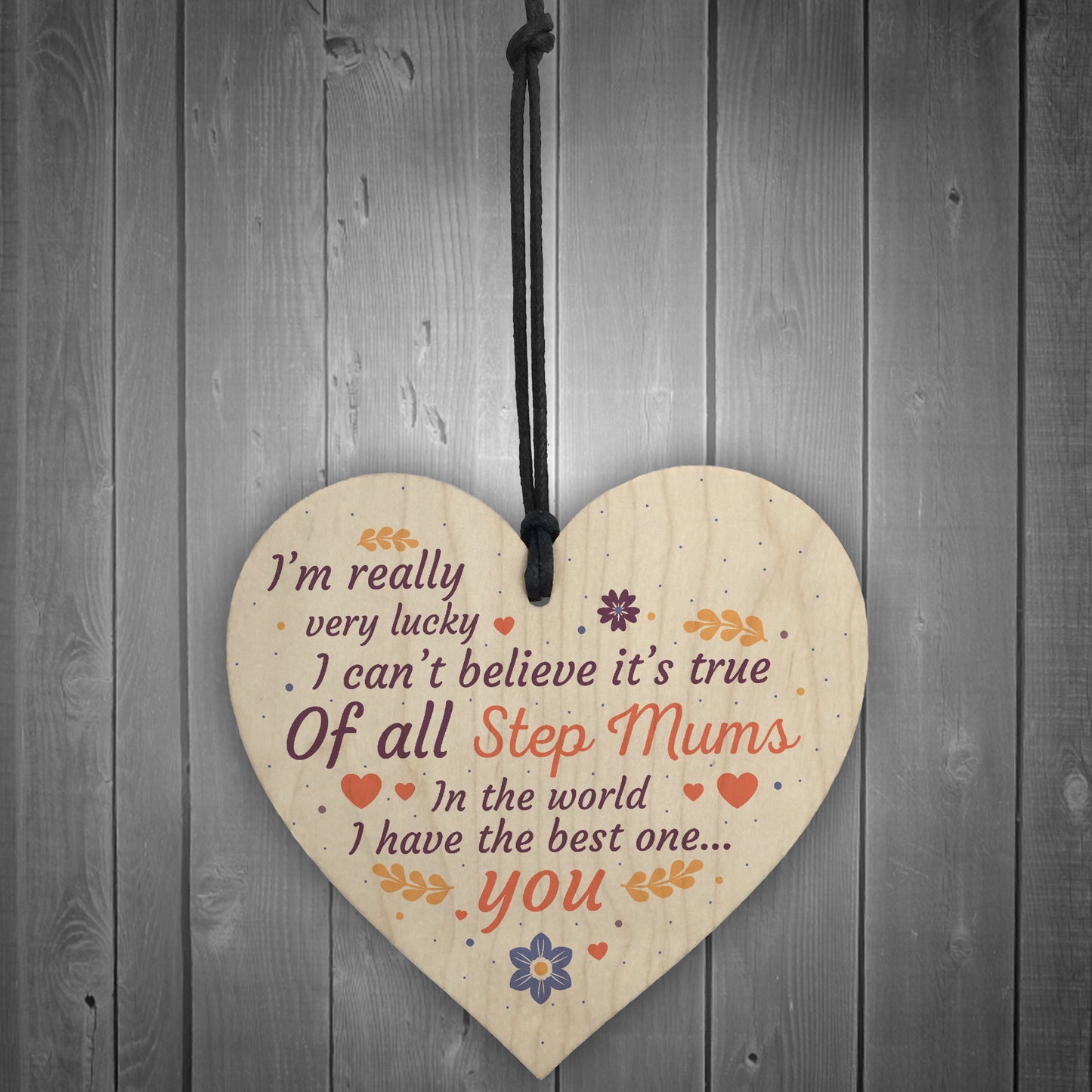 Handmade Best Stepmum Novelty Plaque Gifts For Mum Thank You
