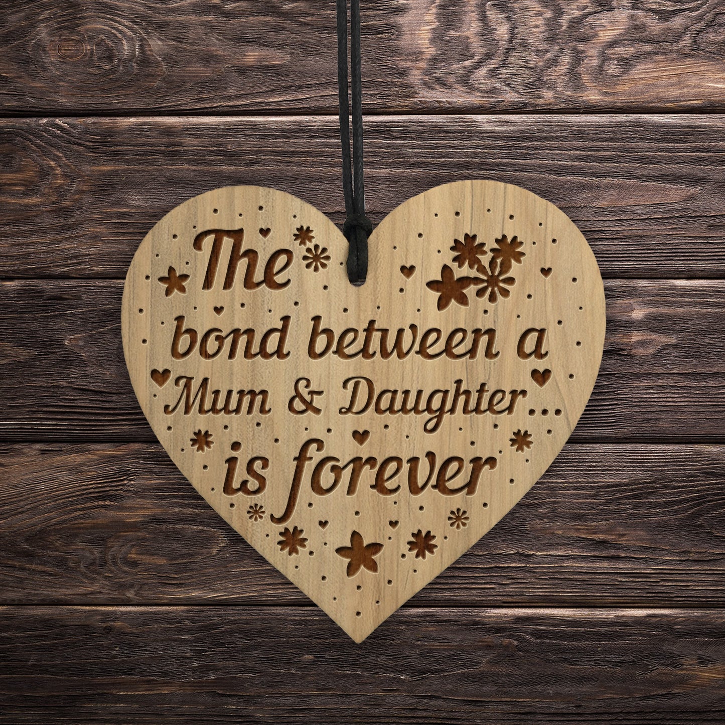 Mum And Daughter Plaque Mum Gift Daughter Gift Wood Heart Gift