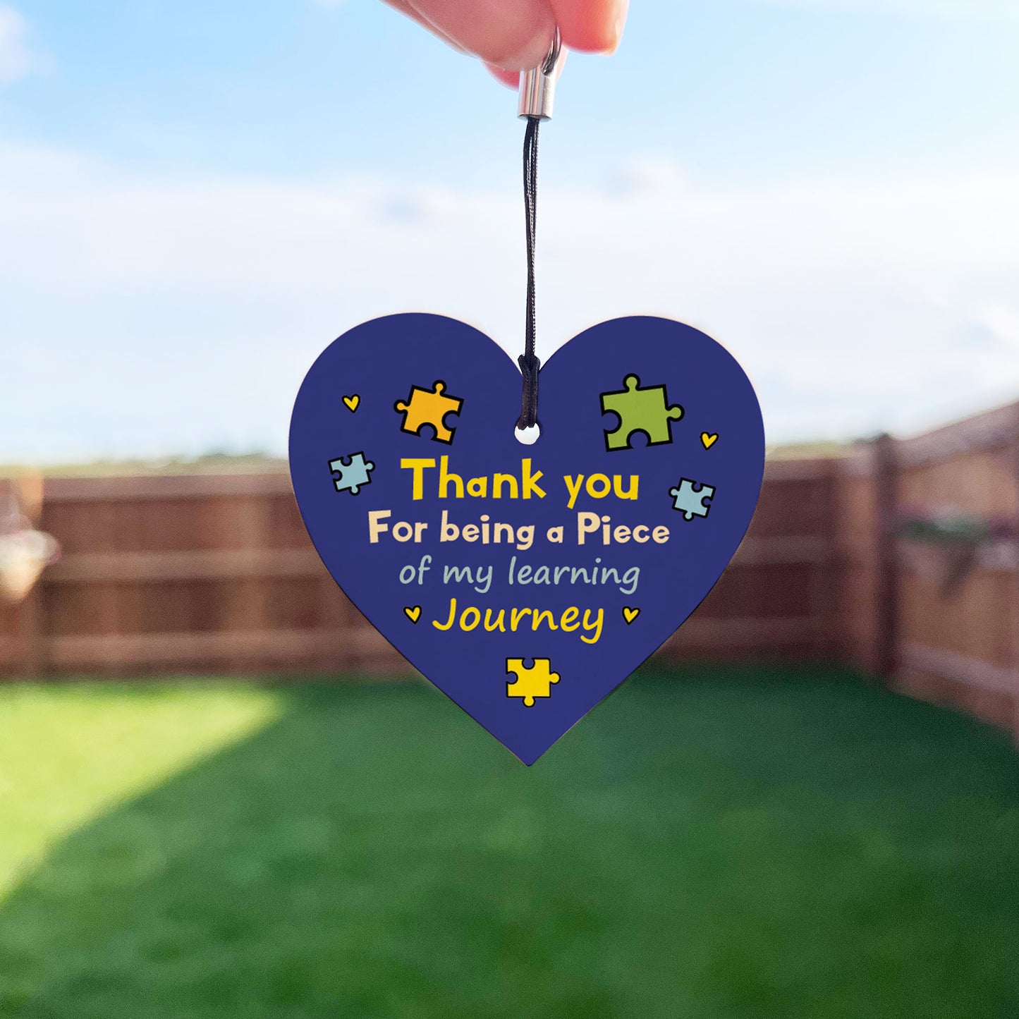 Thank You For Being A Piece In My Learning Journey Wood Keyring