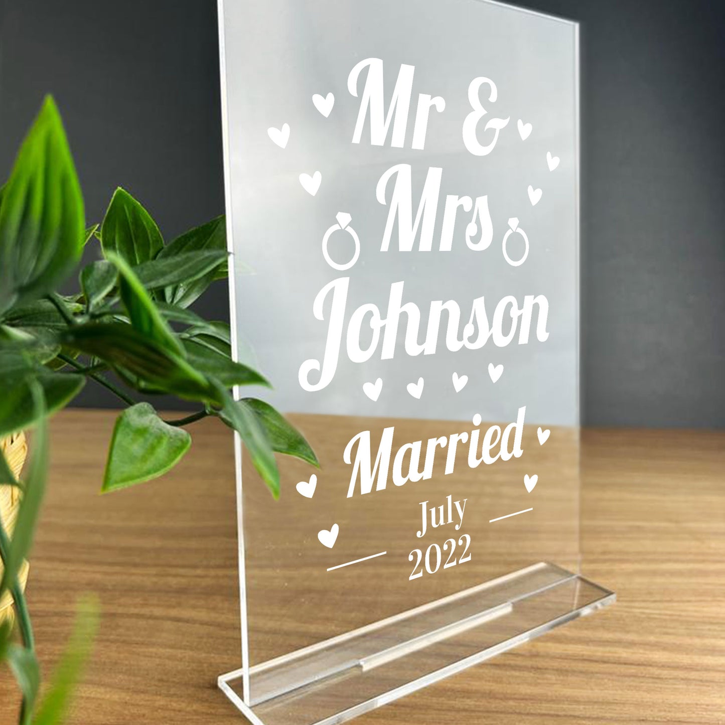 Wedding Anniversary Gift For Husband Wife Personalised Sign