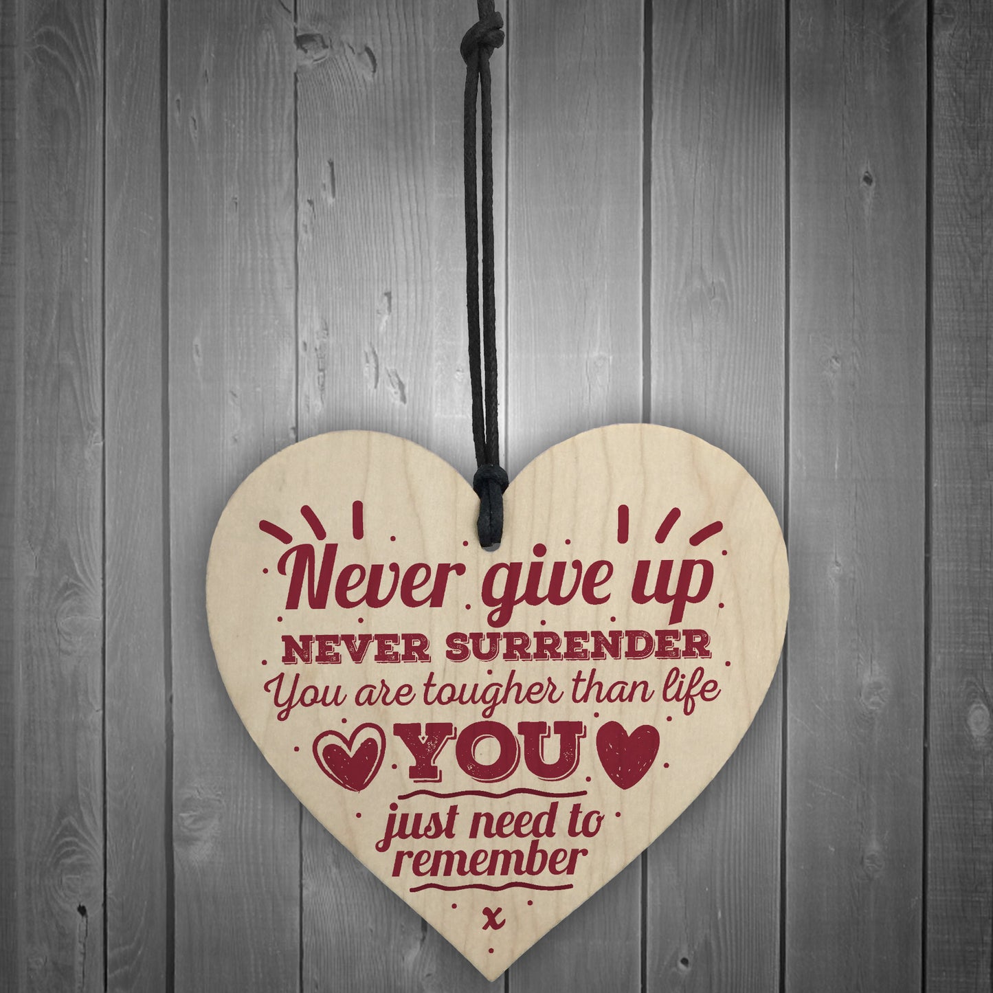 Never Give Up Motivational Friendship Best Friend Gift Wood Sign