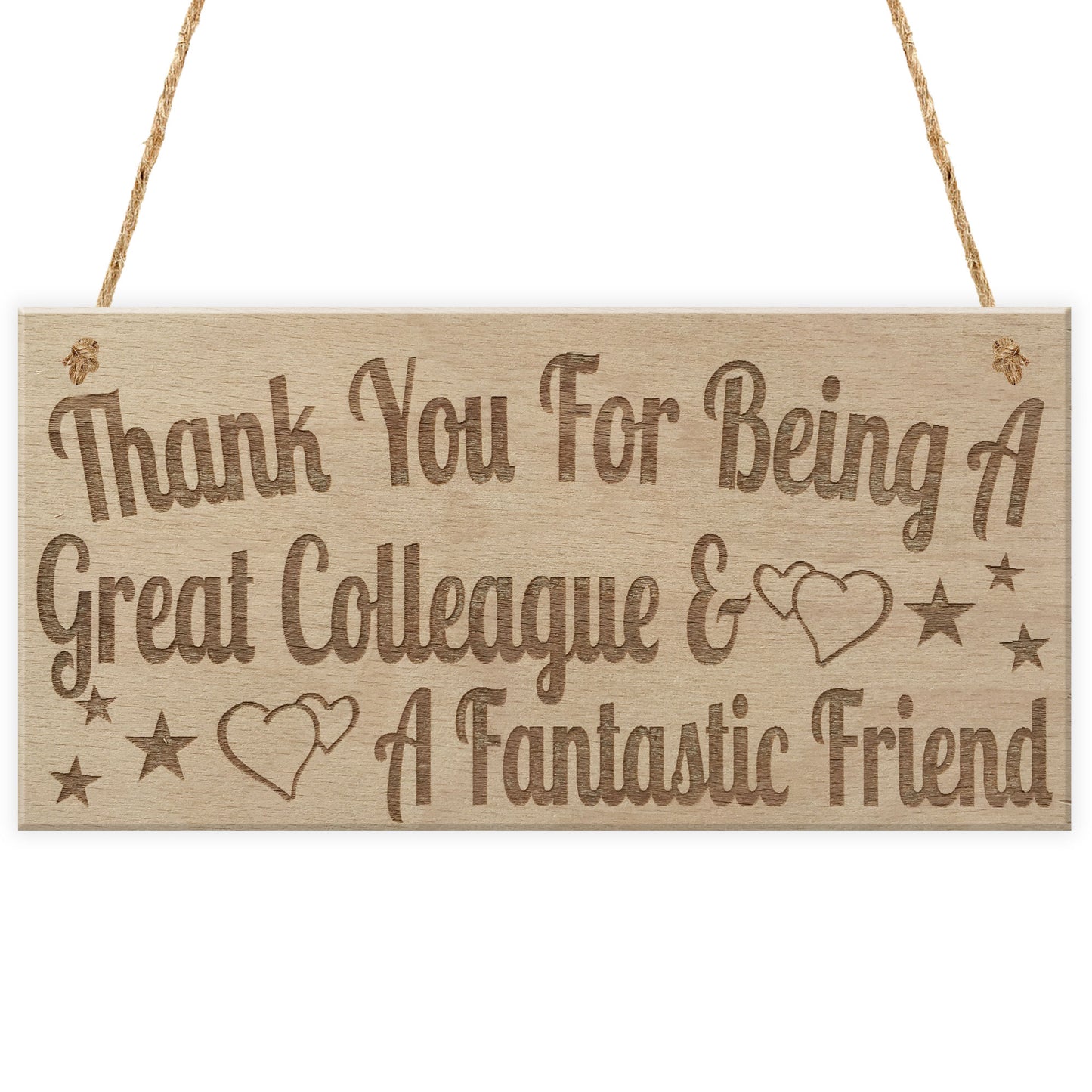 Great Colleague Fantastic Friend Friendship Gift Hanging Plaque