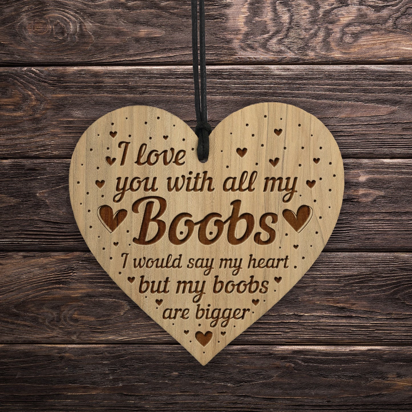 Funny Gift For Boyfriend Husband Engraved Heart Rude Birthday