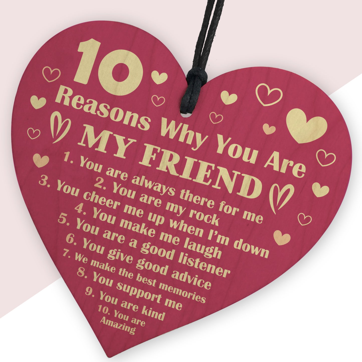 Friendship Keepsake 10 Reasons Why Your Are My Friend Heart Gift