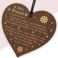 Best Friend Sign Poem Wood Heart Thank You Gift For Best Friend