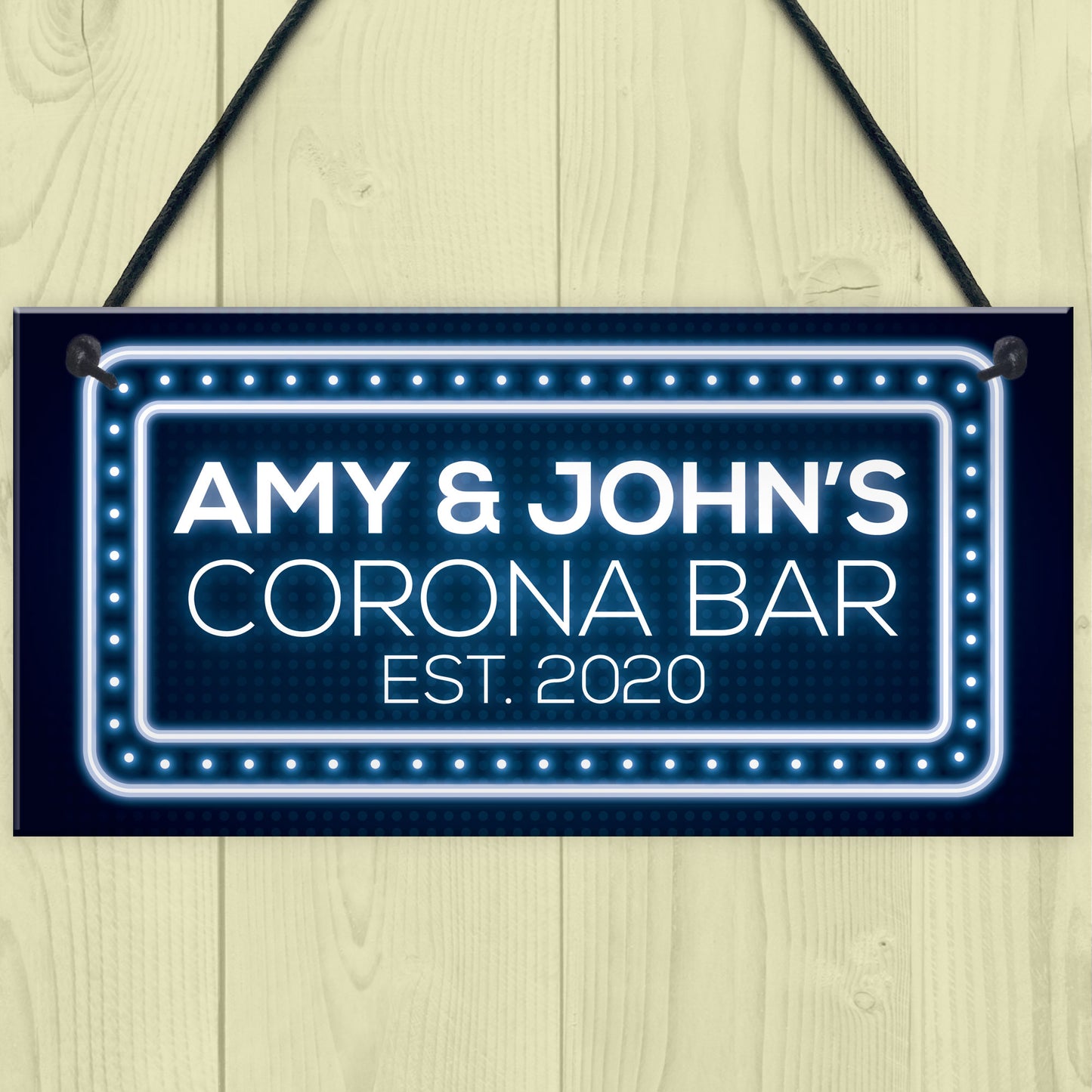 Personalised Corona Lockdown Quarantine Novelty Home Bar Sign