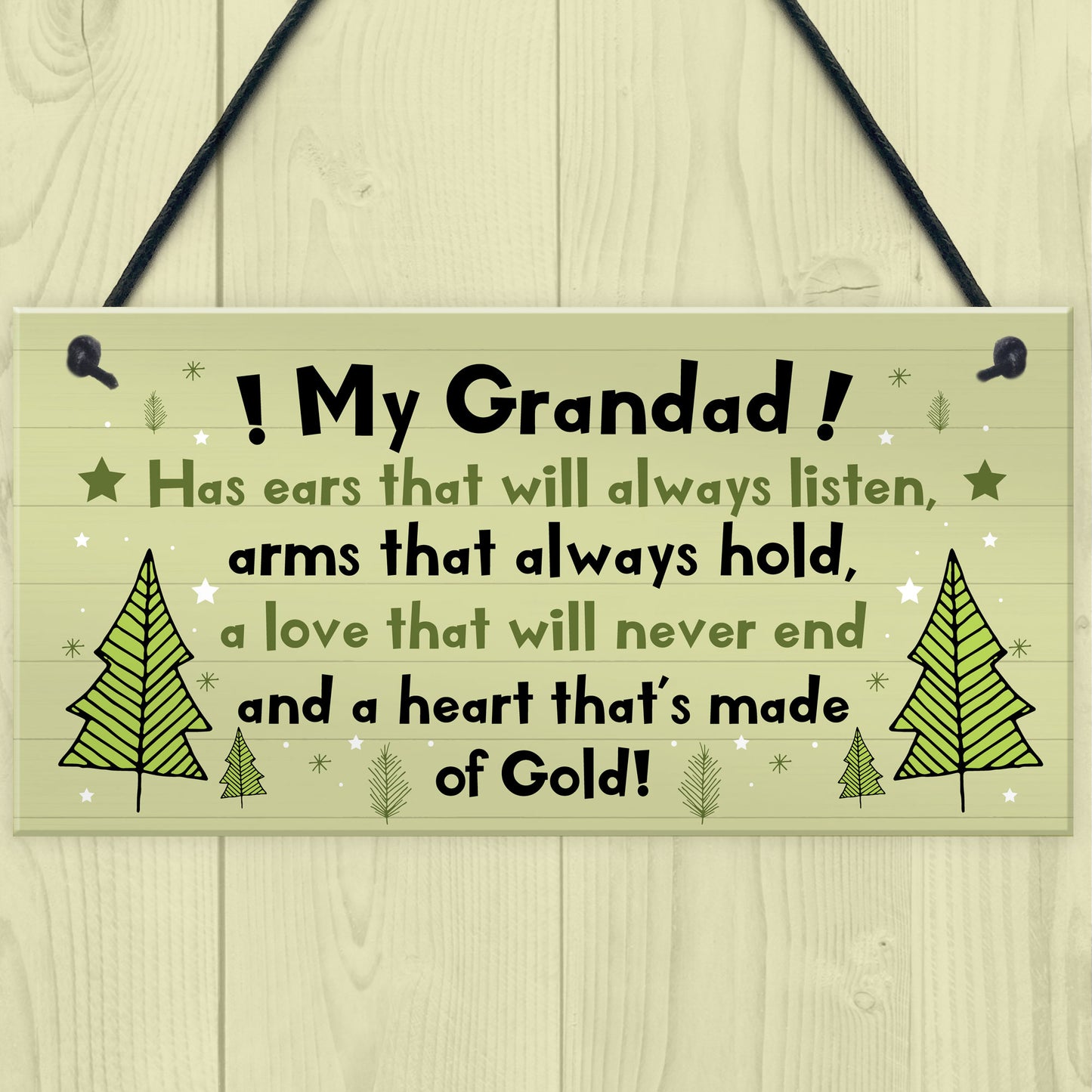 Grandad Gift Hanging Plaque Grandad Birthday Christmas Gifts