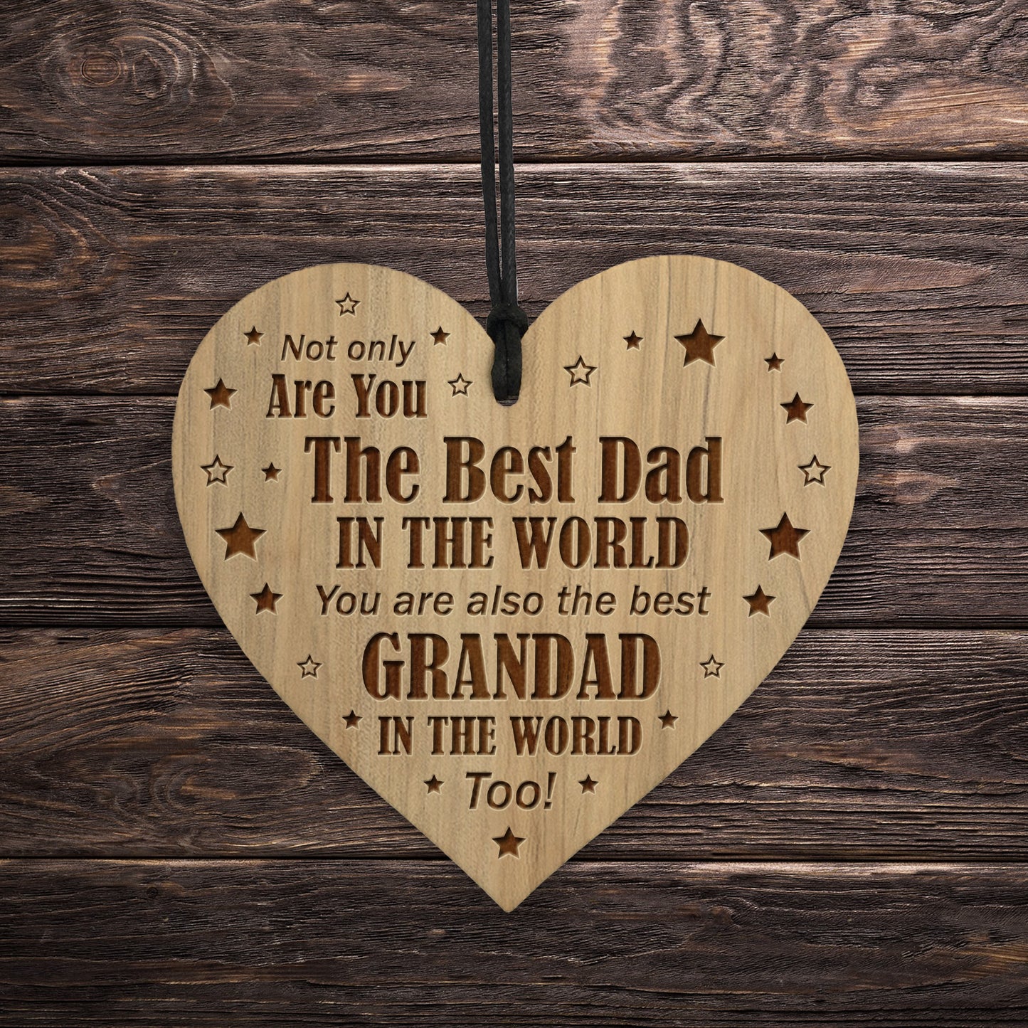 Dad And Grandad Gift From Daughter Son Engraved Heart Birthday