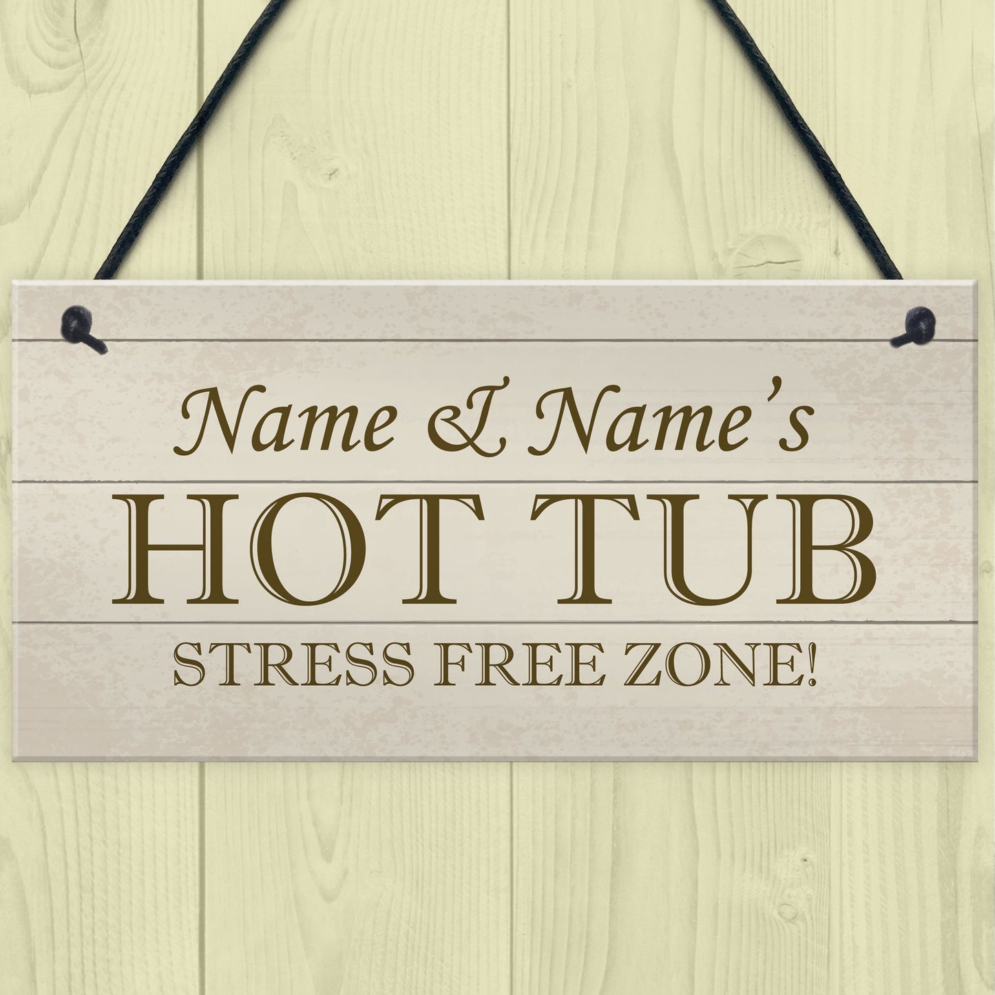 Hot Tub Sign PERSONALISED Any Name Summerhouse Garden