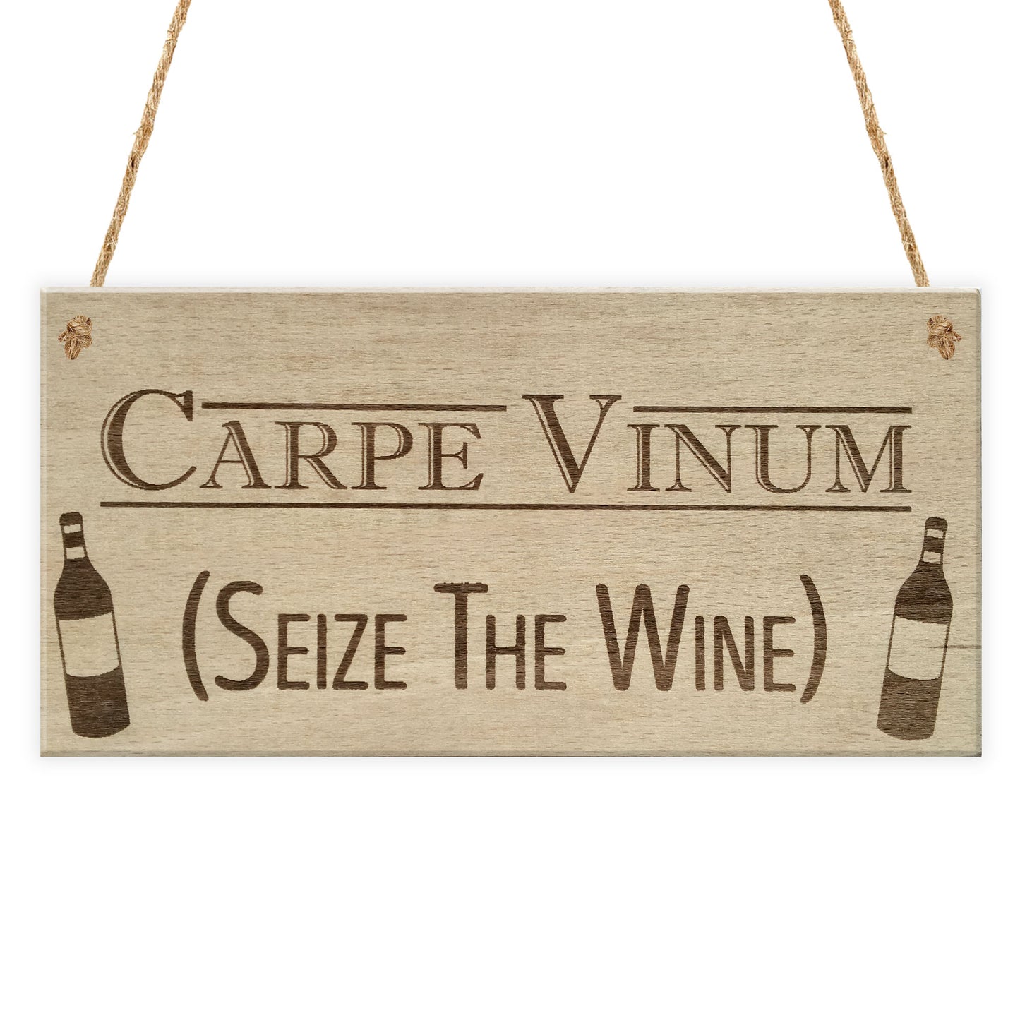 Carpe Vinum Wine Alcohol Funny Friendship Gift Hanging Plaque
