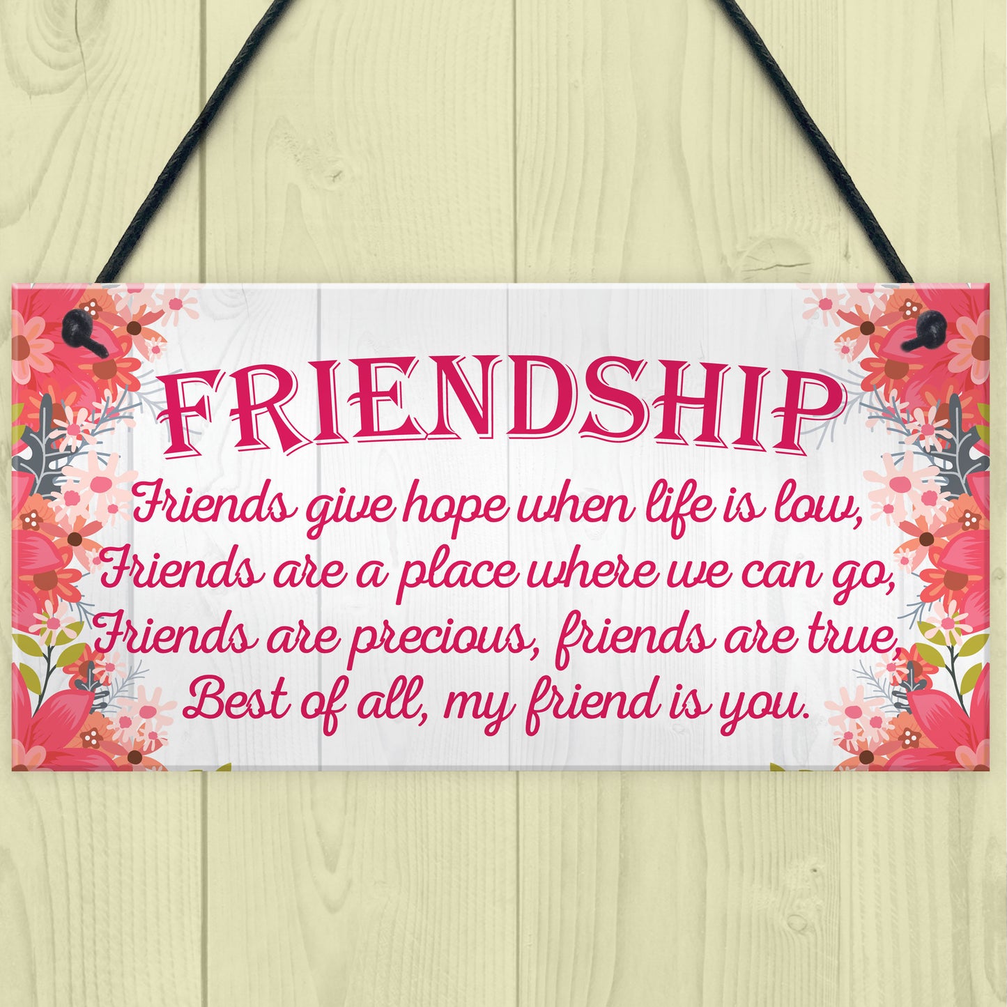 Friend Is You Friendship Best Friends Love Gift Hanging Plaque
