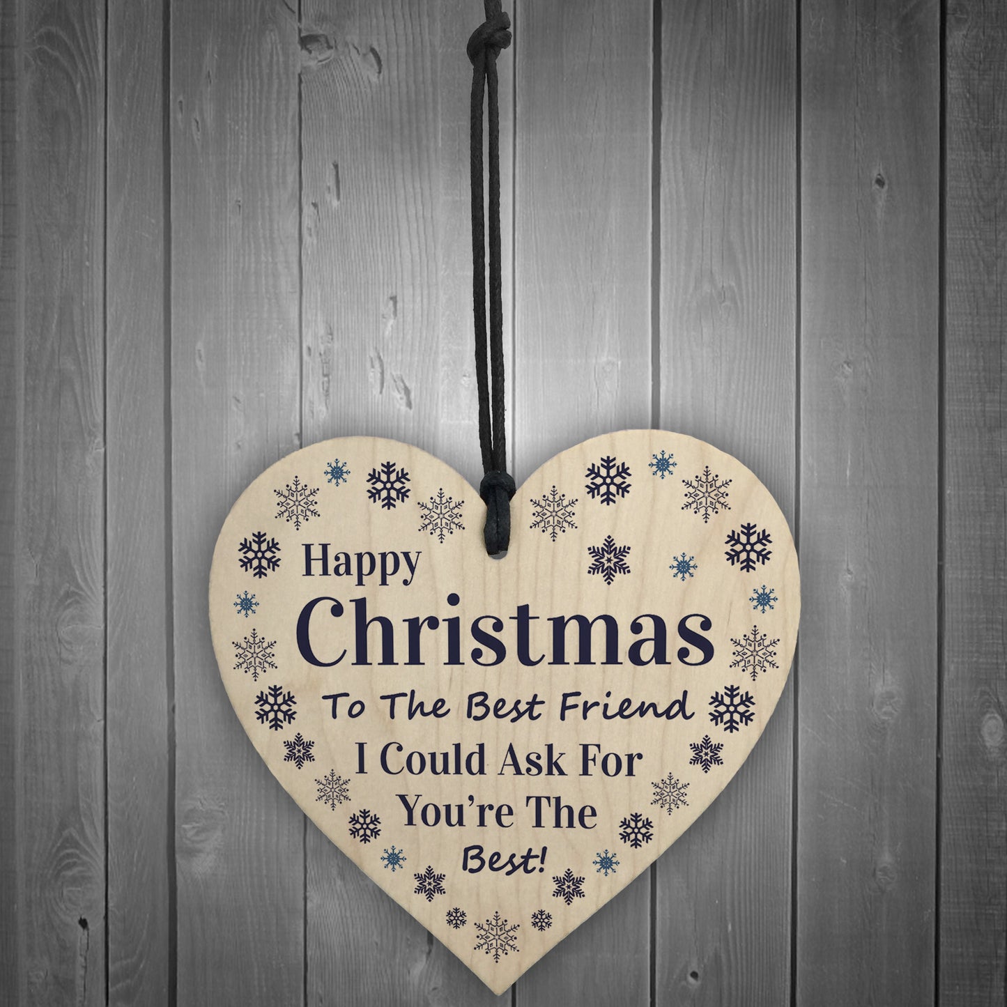Best Friend Christmas Gifts Wood Heart Gift For Friend Keepsake