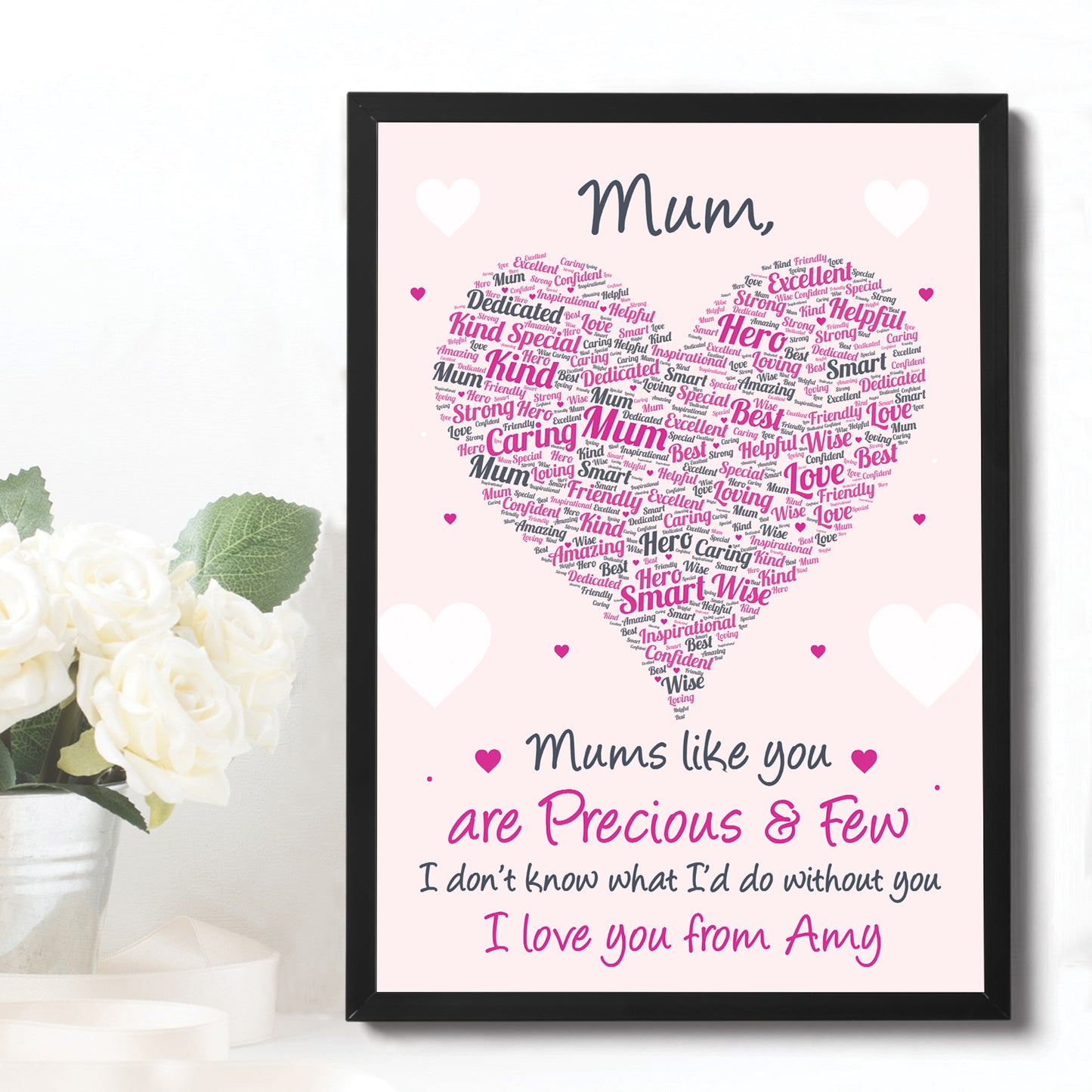 Mum Gift Poem Word Art Framed Print Birthday Mothers Day Gift
