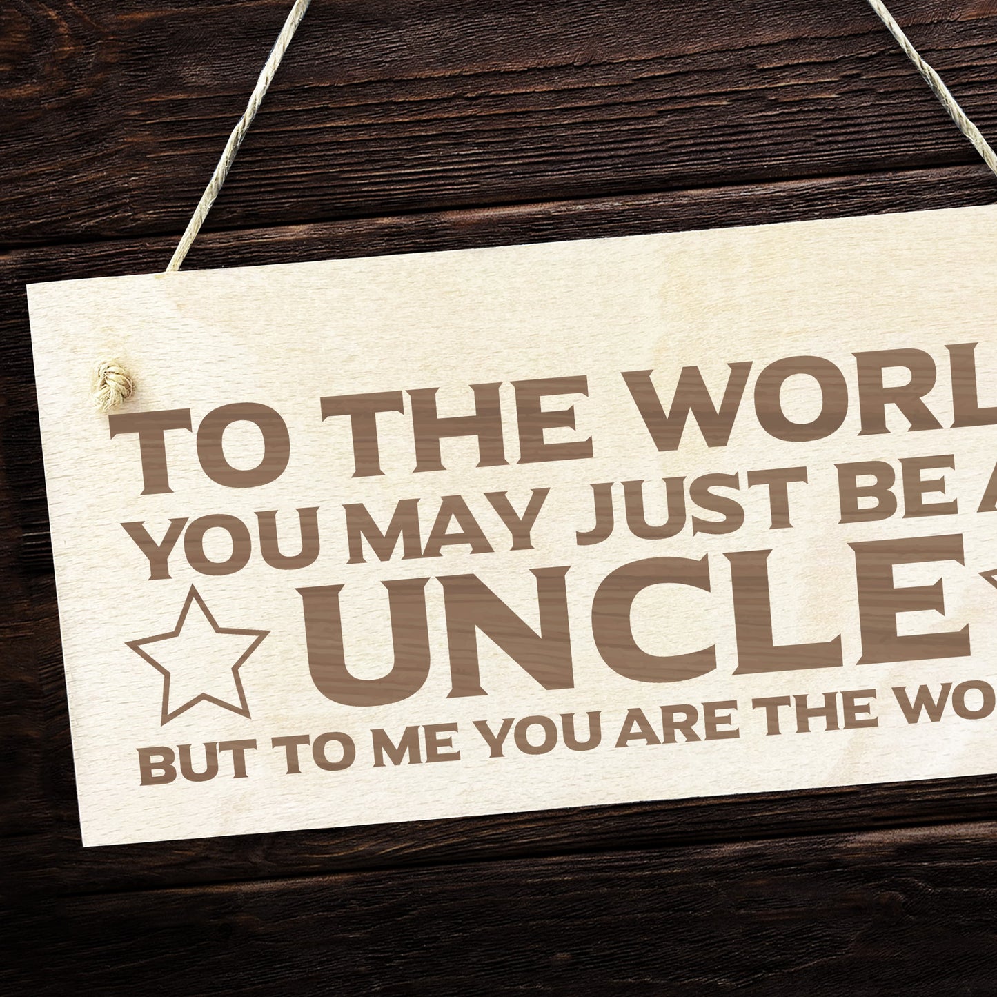 Novelty Uncle Gifts For Birthday Christmas Wood Plaque Engraved