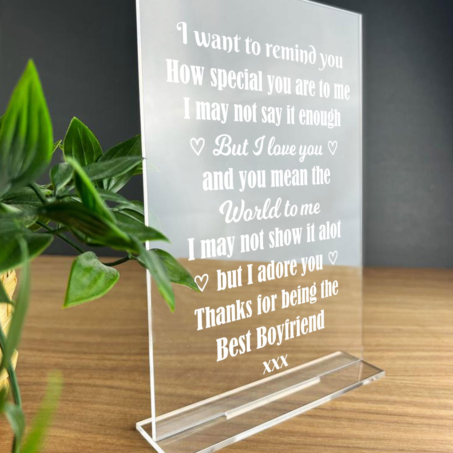Birthday Presents For Boyfriend Standing Plaque Boyfriend Gifts