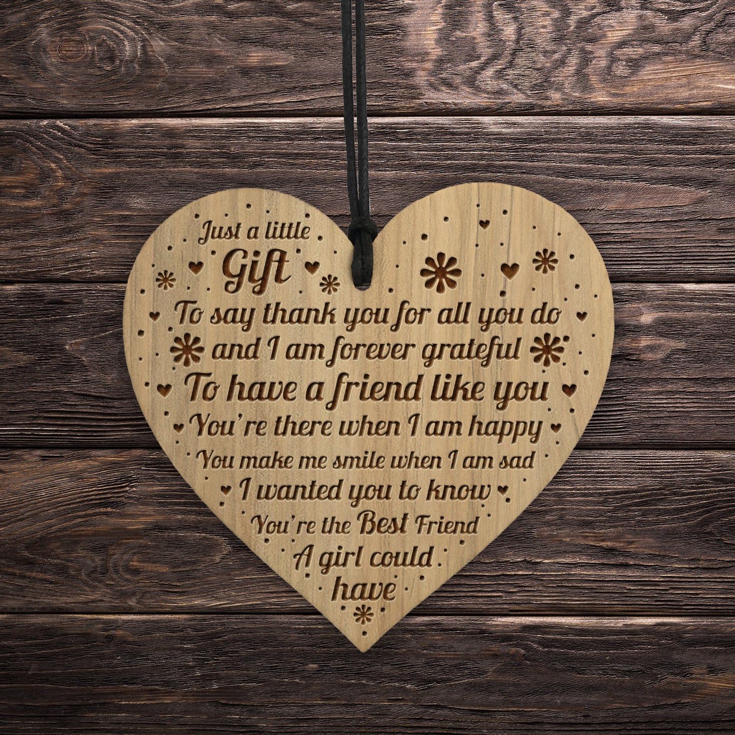 Best Friend Gifts Engraved Heart Birthday Christmas Gift