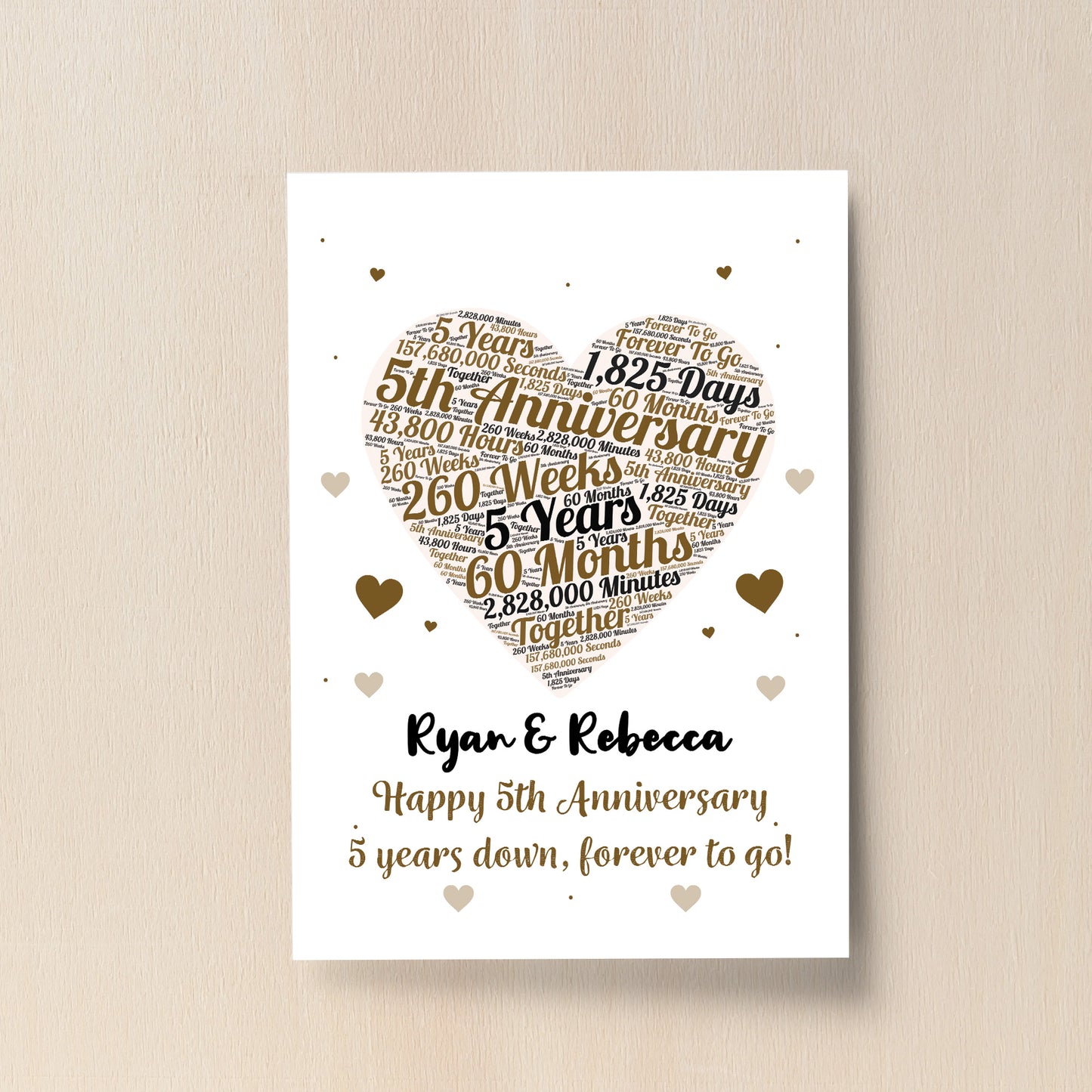 5th Anniversary Gift Wedding Anniversary Gift For Wife Husband
