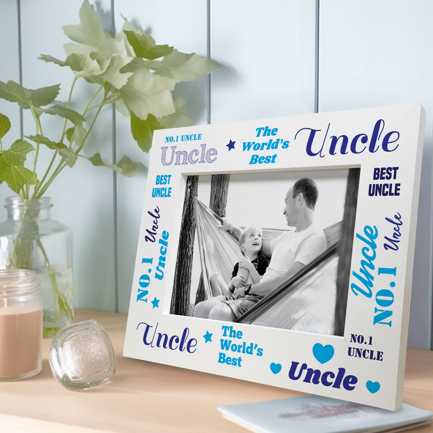 Novelty Gift For Uncle Birthday Fathers Day Wooden Uncle Frame