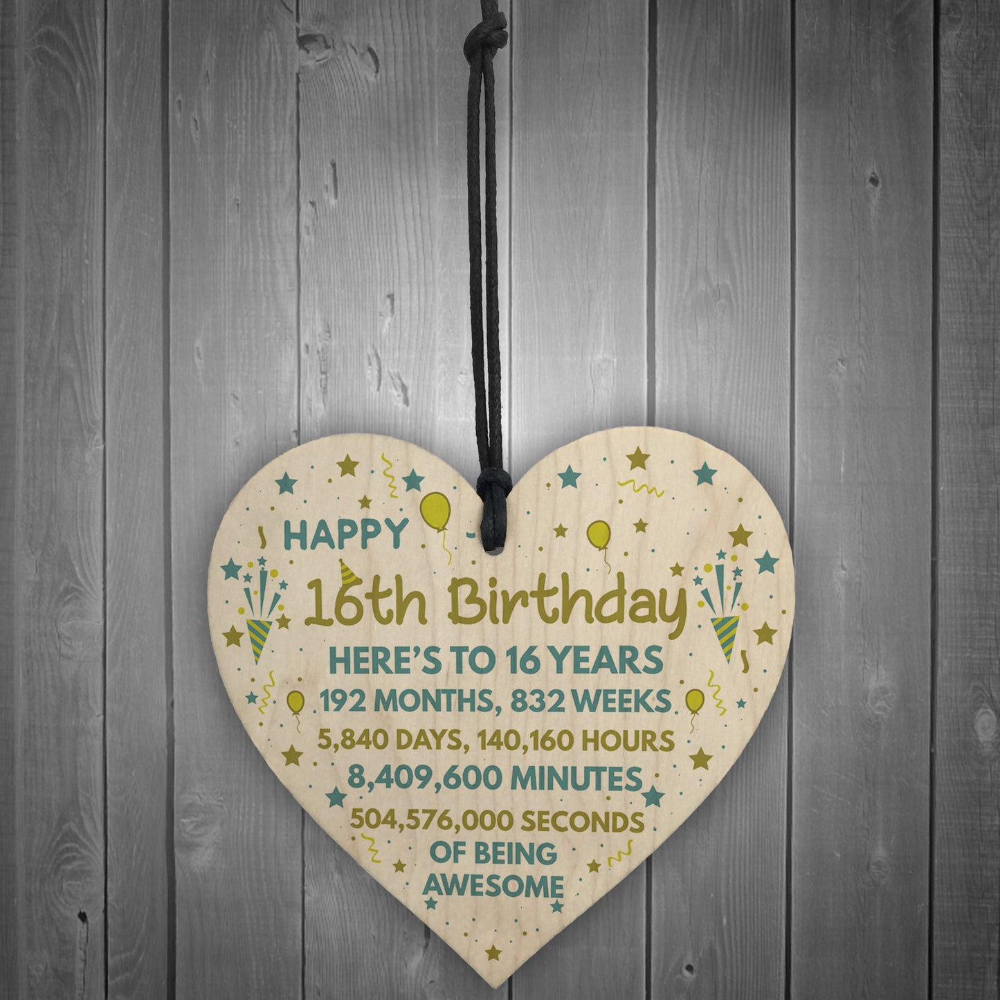 16th Birthday Gift For Daughter Son 16th Birthday Card Heart