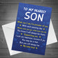 Card For Son Birthday Son Card From Mum Dad Card For Him
