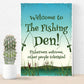The Fishing Den Fishing Accessories Hanging Shed Garage Man Cave