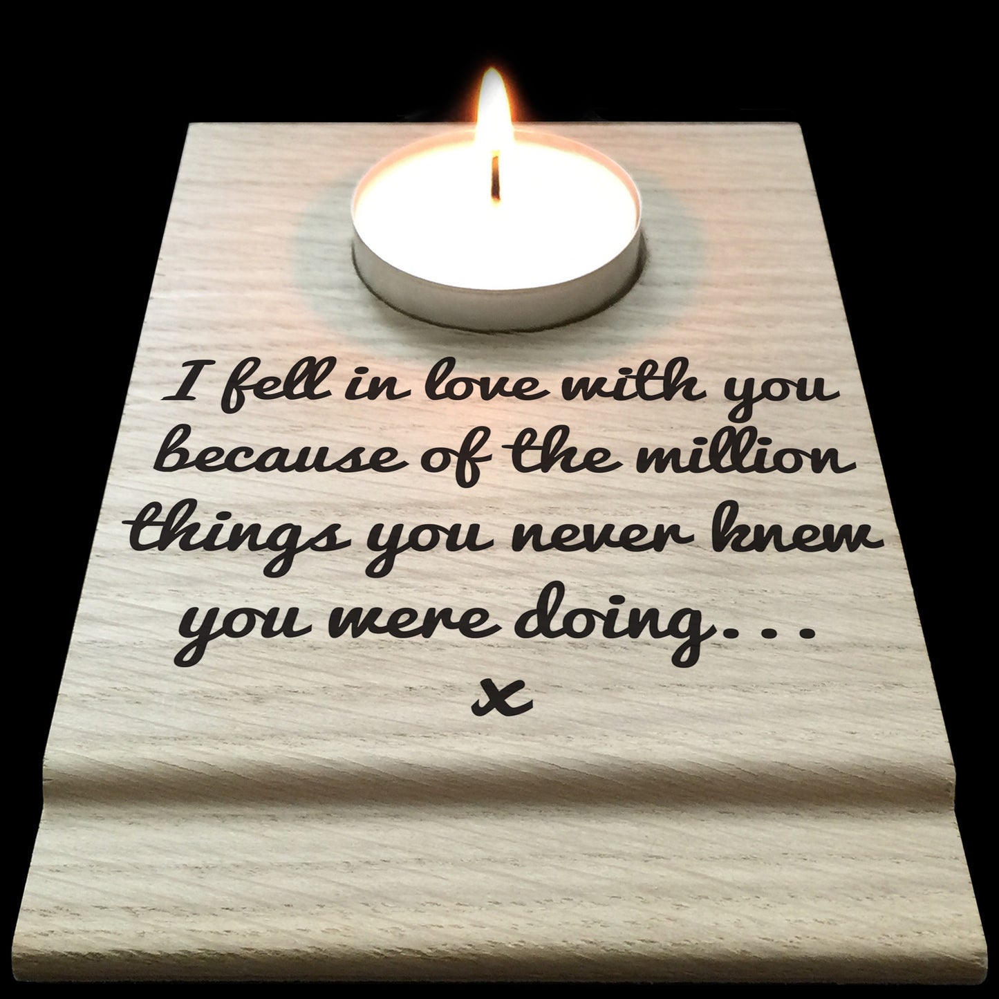 I Fell In Love With You Candle Gift Set Tealight Holder