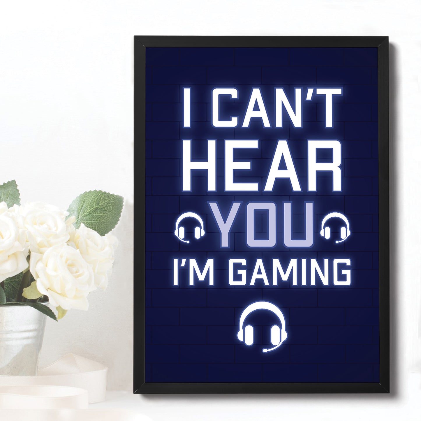 Framed Gaming Print For Games Room Boys Bedroom Gamer Poster