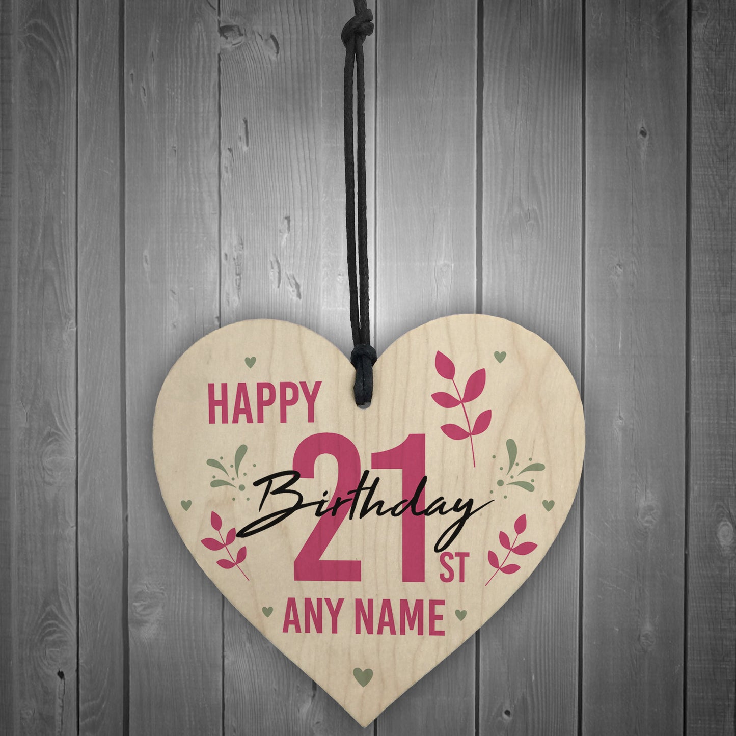 16th 18th 21st 30th Birthday Gift For Women Wood Heart