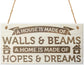 A Home Is Made Of Hopes & Dreams Wooden Hanging Plaque