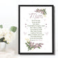 Mother And Daughter Gift Frame Print Mum Birthday Christmas Gift