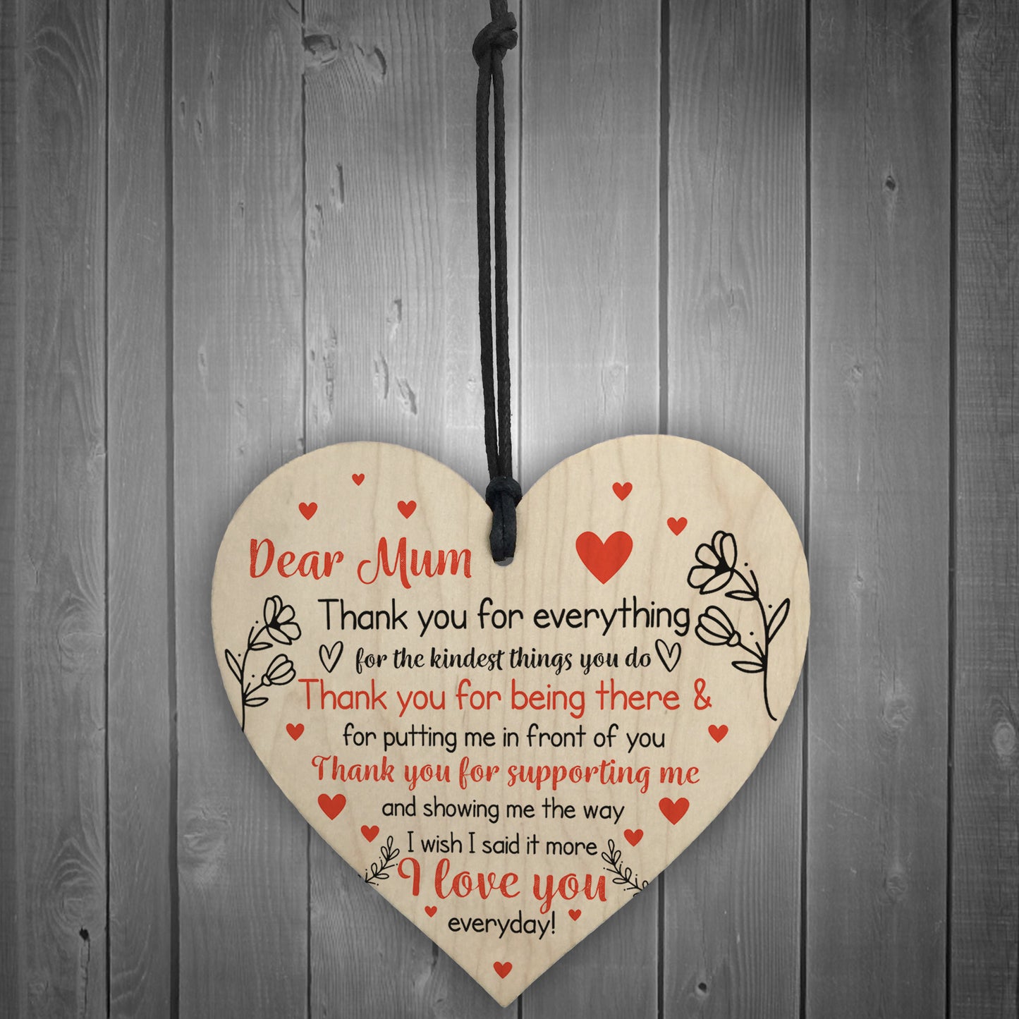 Thank You Mum Beautiful Handmade Keepsake Best Mum Gift