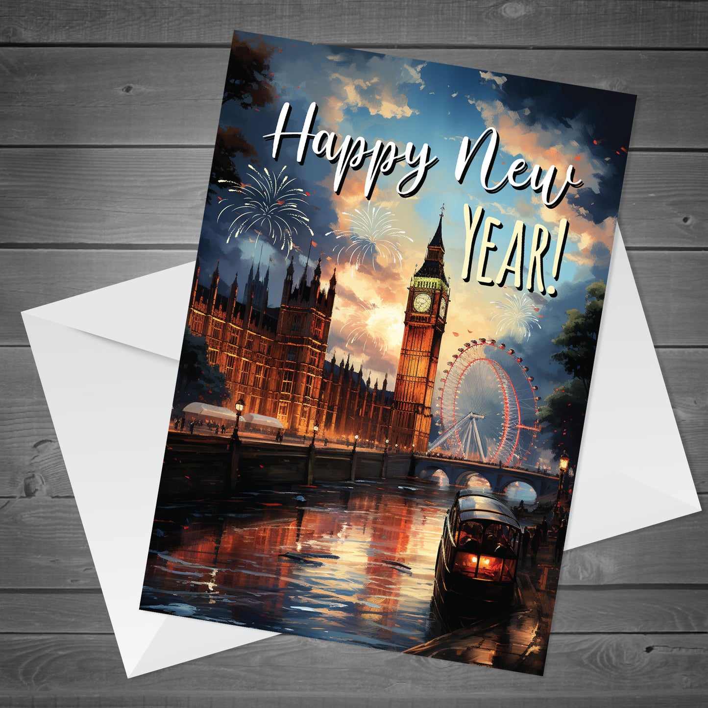 Happy New Year Greeting Card For Him Her Special Couple Friends