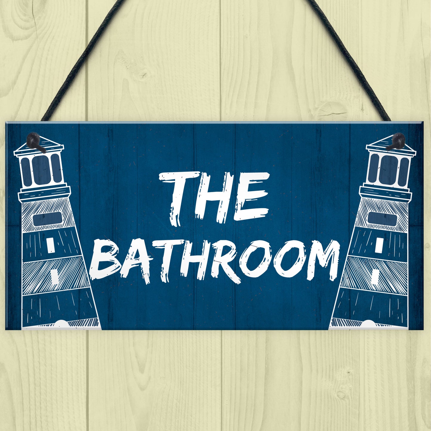 THE BATHROOM Sign Nautical Theme Toilet Loo Bathroom Sign