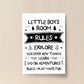 Boys Bedroom Sign Nursery Print For Wall Nursery Decoration Boy