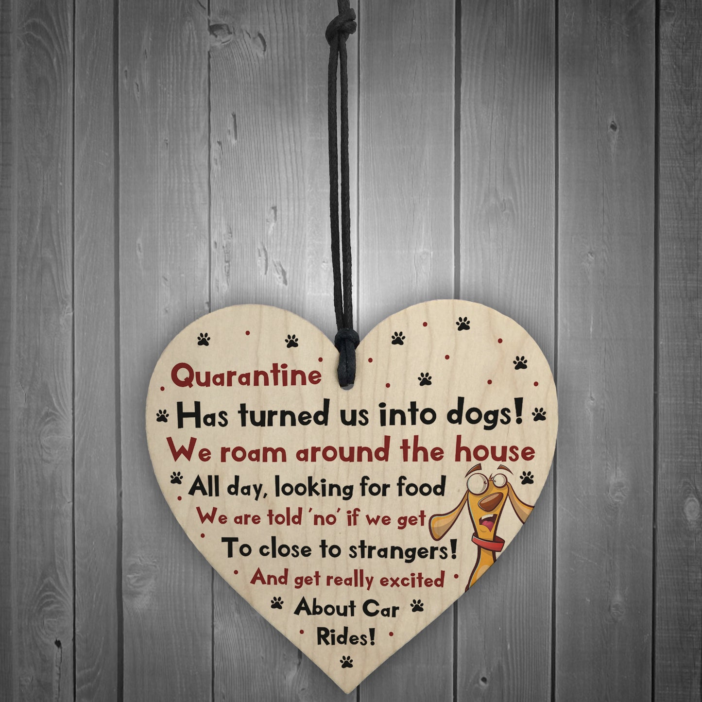 Quarantine 2020 Gifts Funny Christmas Gift Wooden Heart Gift