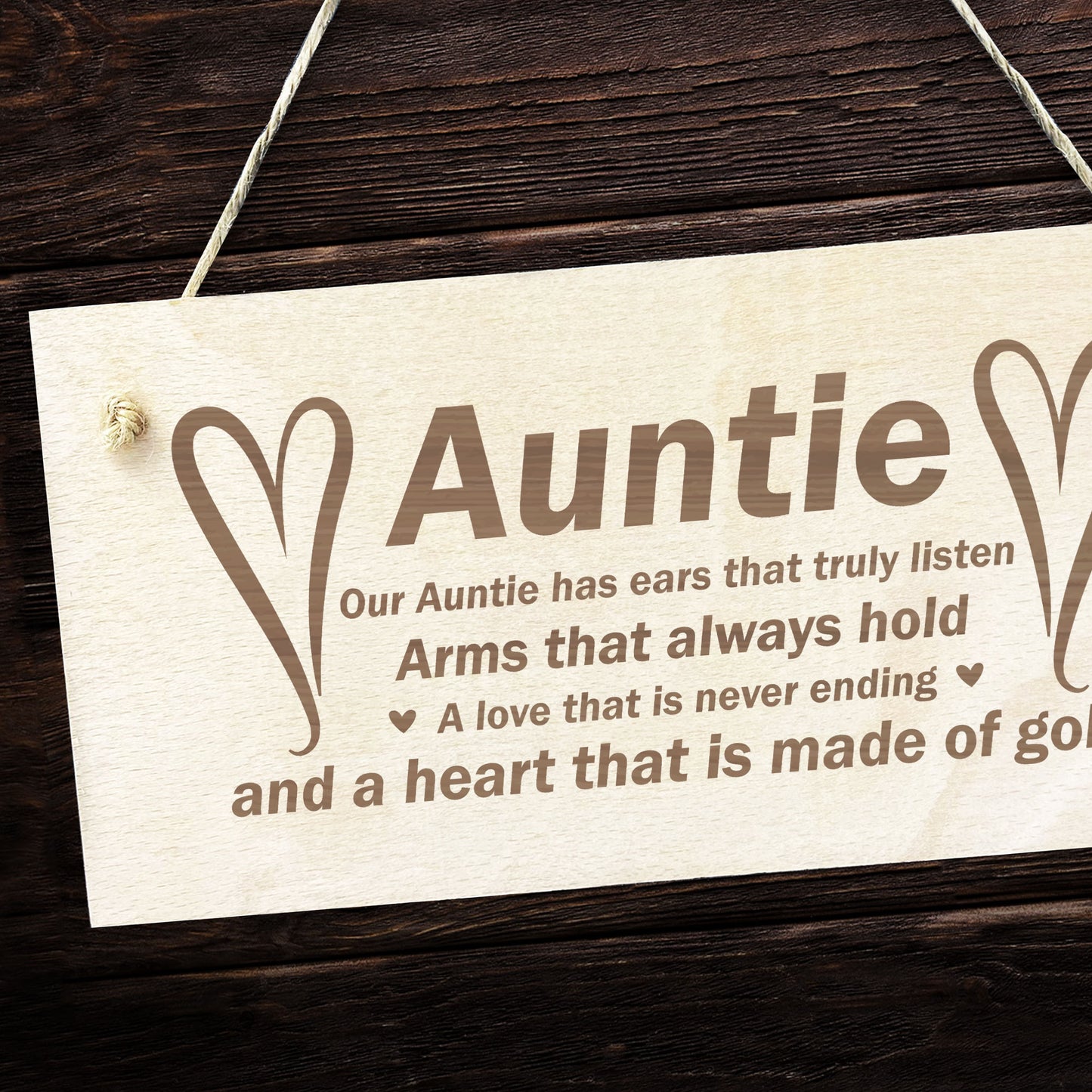 Auntie Gifts Aunt Aunty Birthday Christmas Gifts Wood Sign Gift