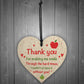 Teacher or Teaching Assistant Gift Wooden Heart Thank You Gift