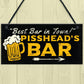Home BAR Sign Funny Gin Beer Vodka Plaque Garden Shed Pub Sign
