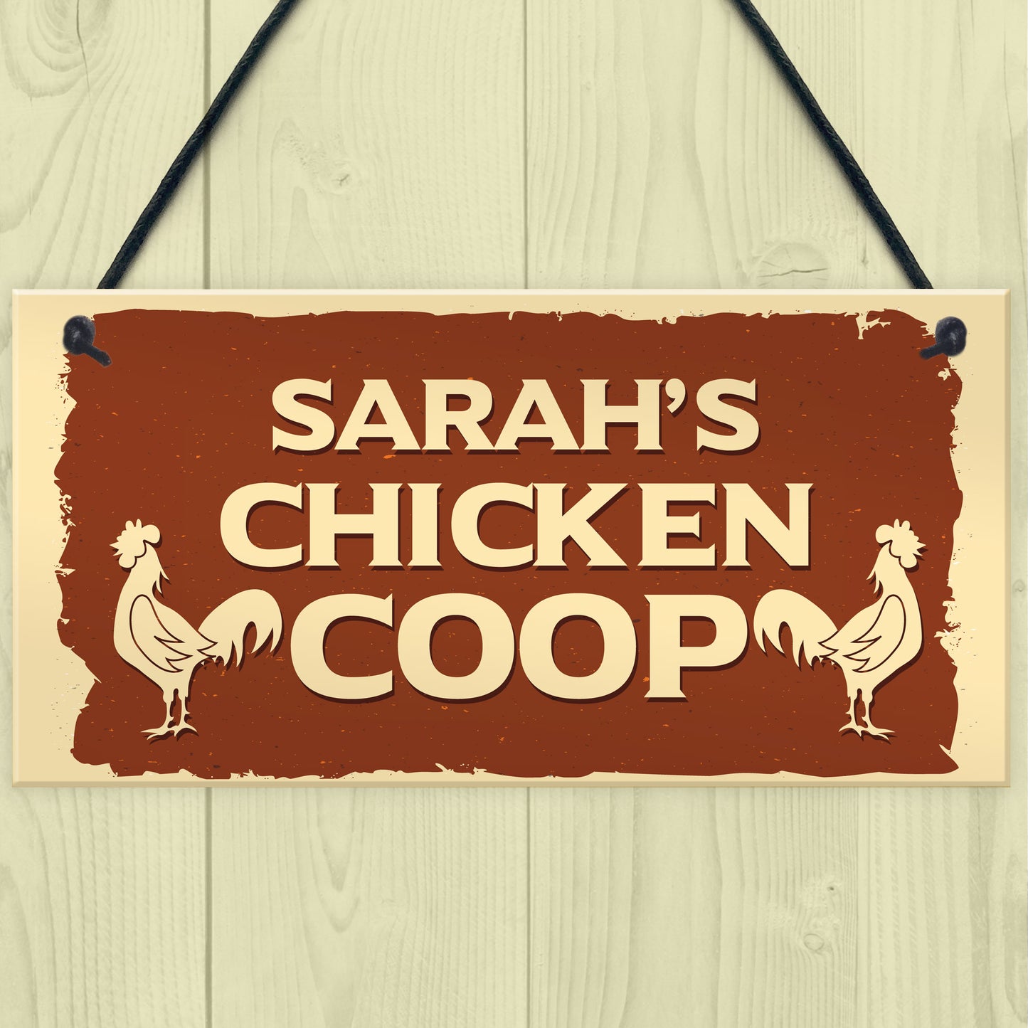 Personalised Chicken Coop Hanging Signs Novelty Chicken Pet Gift