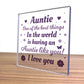 Auntie Gift For Birthday Acrylic Plaque Thank You Auntie Gifts