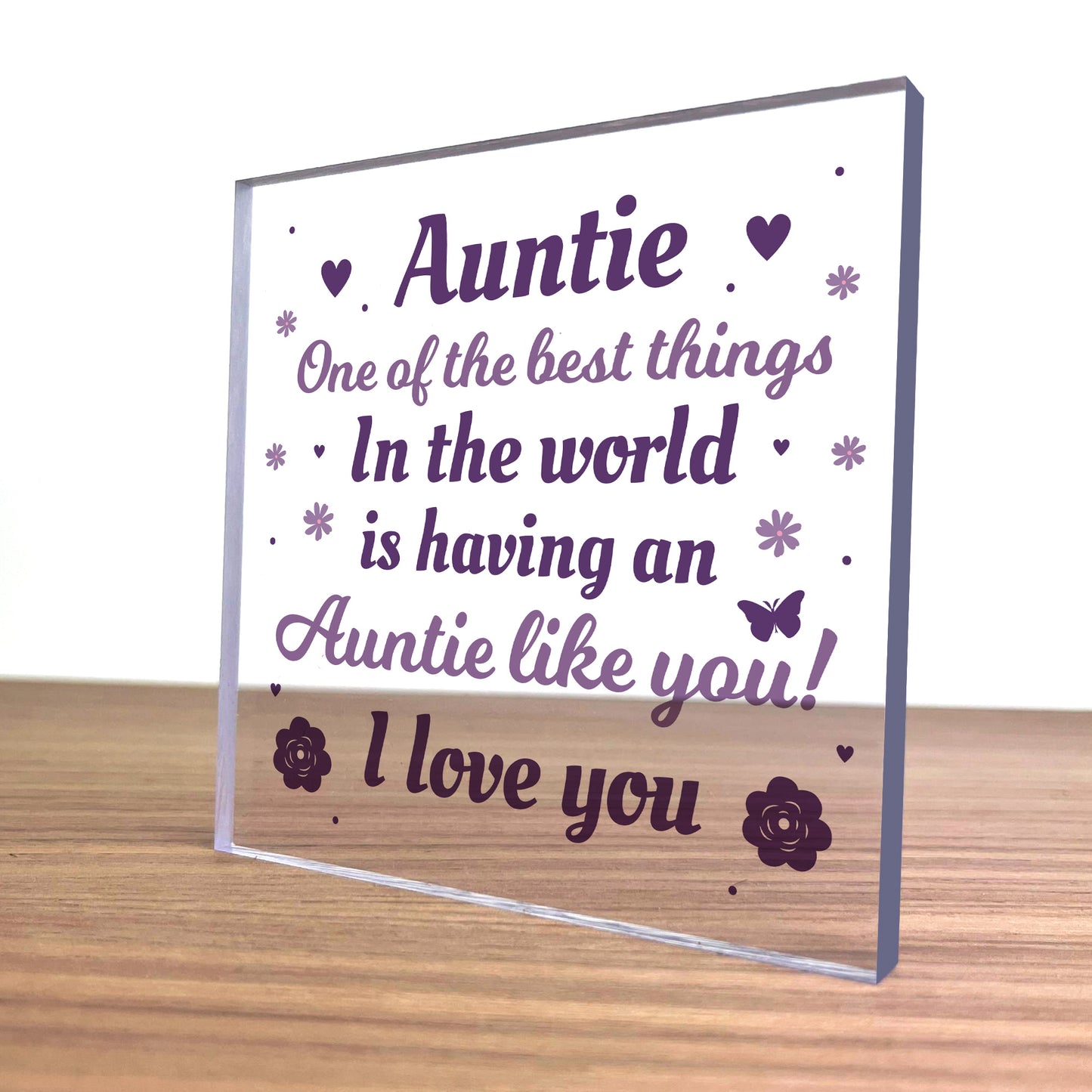 Auntie Gift For Birthday Acrylic Plaque Thank You Auntie Gifts